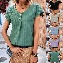 Women Black Button V-Neck Sleeveless Camisole Top — feature 19