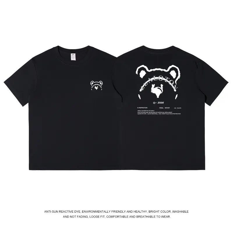 Japanese Style Cartoon Printed T-shirt for Boys White Cotton - Image 2