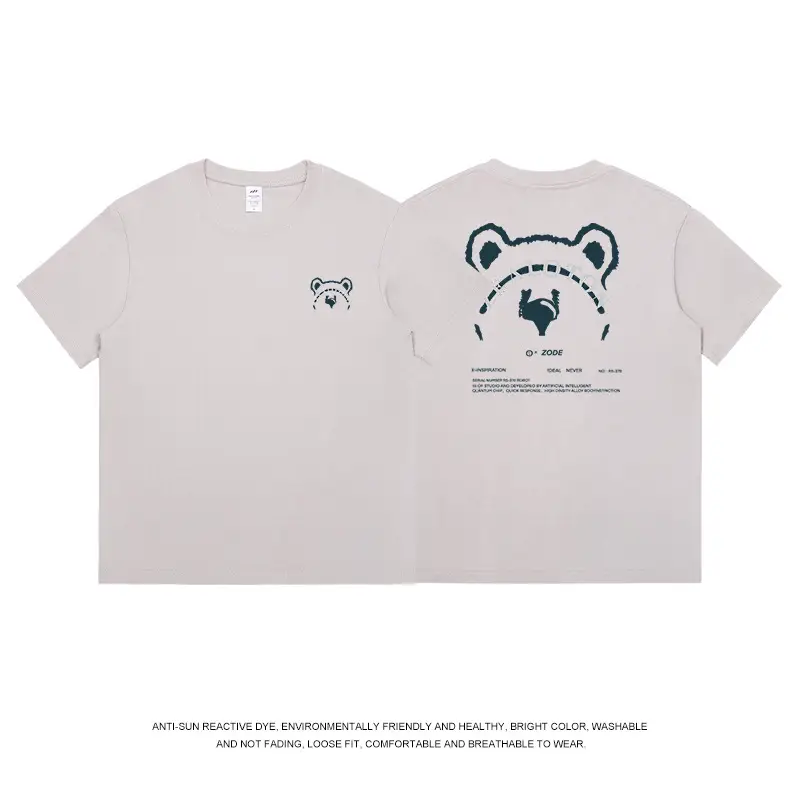 Japanese Style Cartoon Printed T-shirt for Boys White Cotton - Image 3