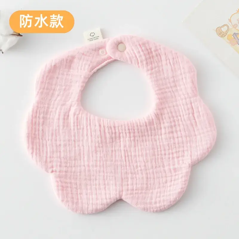 Baby Waterproof Cotton Bib with Bear Print - Image 100