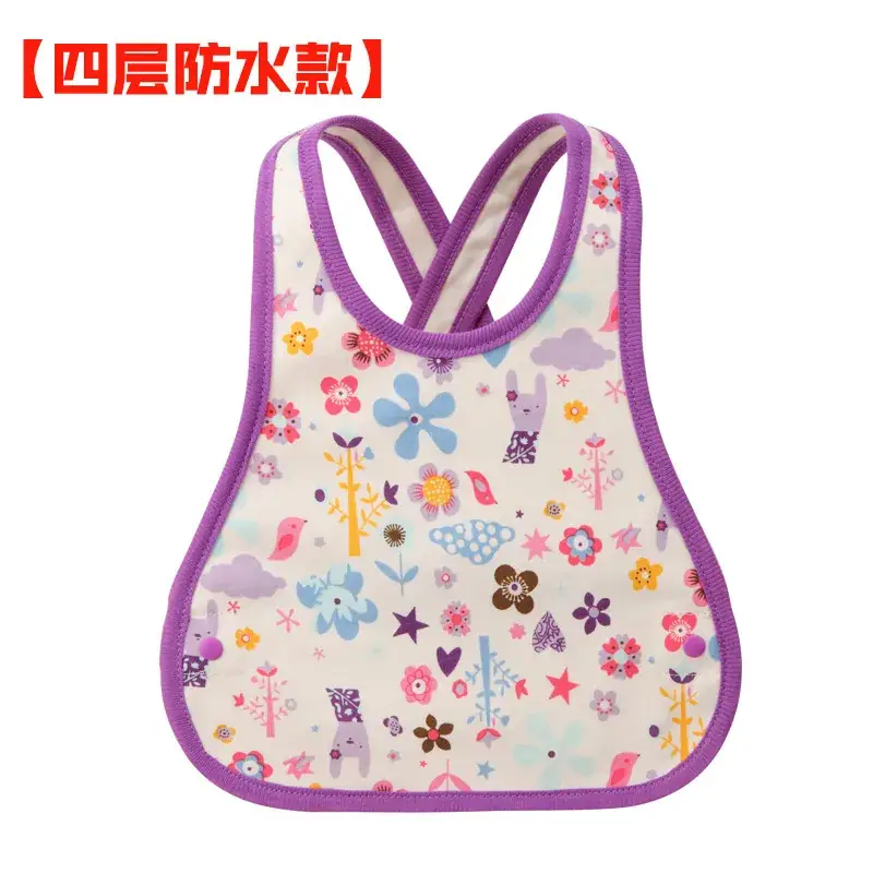 Baby Waterproof Cotton Bib with Bear Print - Image 172