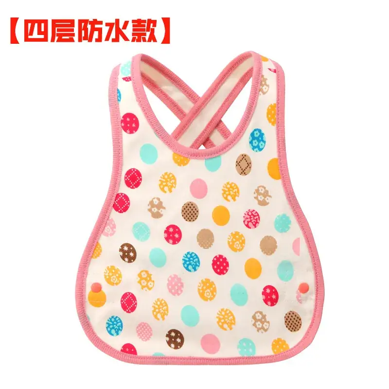 Baby Waterproof Cotton Bib with Bear Print - Image 174