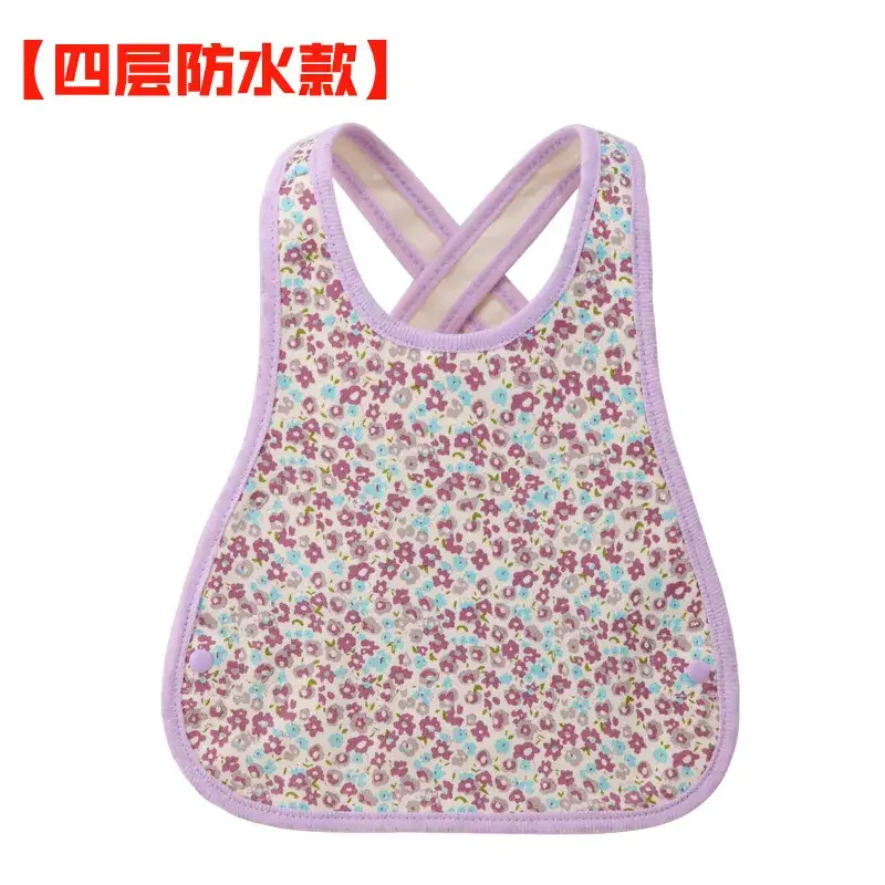 Baby Waterproof Cotton Bib with Bear Print - Image 177