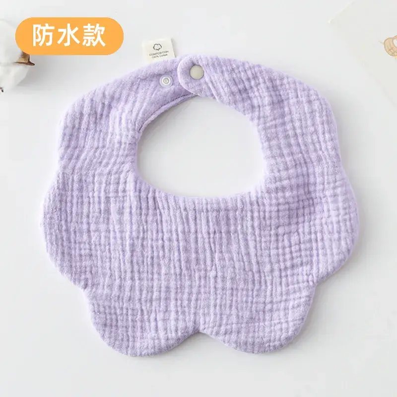 Baby Waterproof Cotton Bib with Bear Print - Image 84