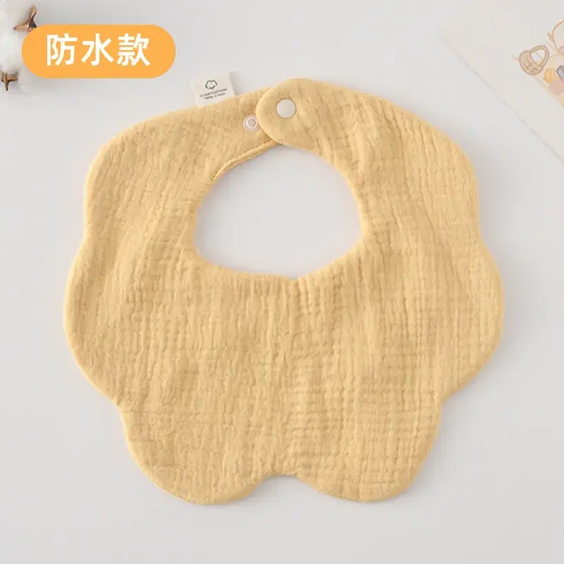 Baby Waterproof Cotton Bib with Bear Print - Image 90