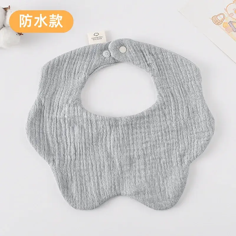 Baby Waterproof Cotton Bib with Bear Print - Image 92