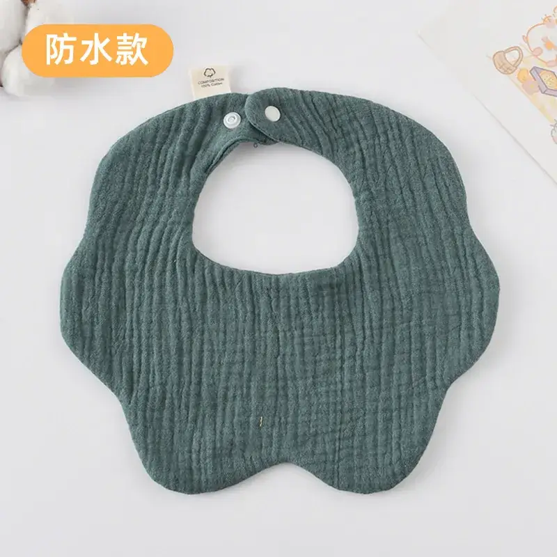 Baby Waterproof Cotton Bib with Bear Print - Image 96