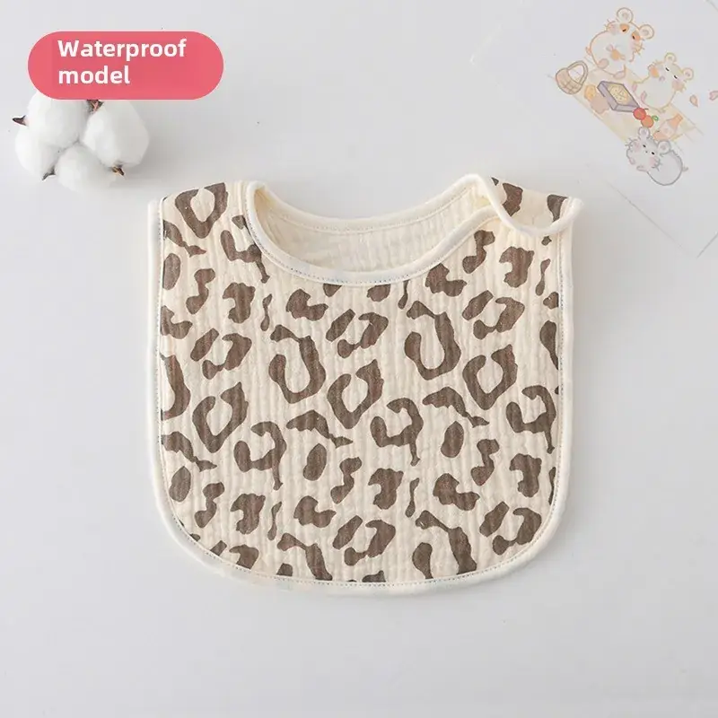 Baby Waterproof Cotton Bib with Bear Print - Image 118