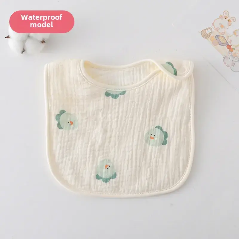 Baby Waterproof Cotton Bib with Bear Print - Image 122