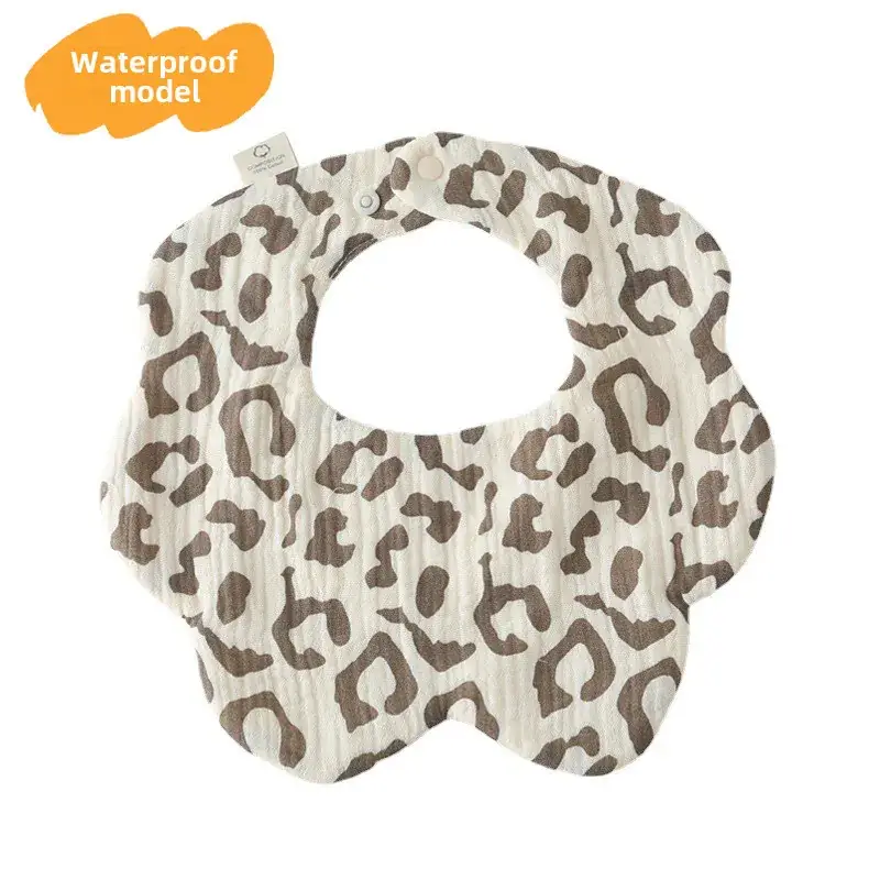 Baby Waterproof Cotton Bib with Bear Print - Image 13