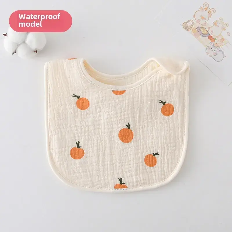 Baby Waterproof Cotton Bib with Bear Print - Image 141