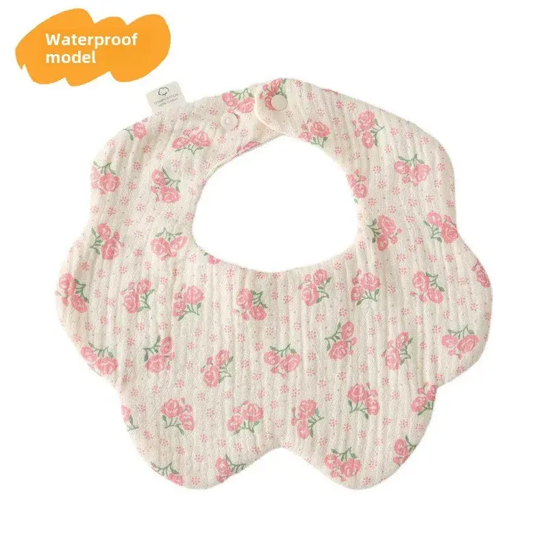 Baby Waterproof Cotton Bib with Bear Print - Image 15