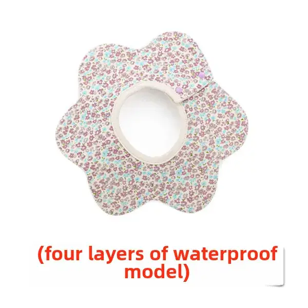 Baby Waterproof Cotton Bib with Bear Print - Image 156