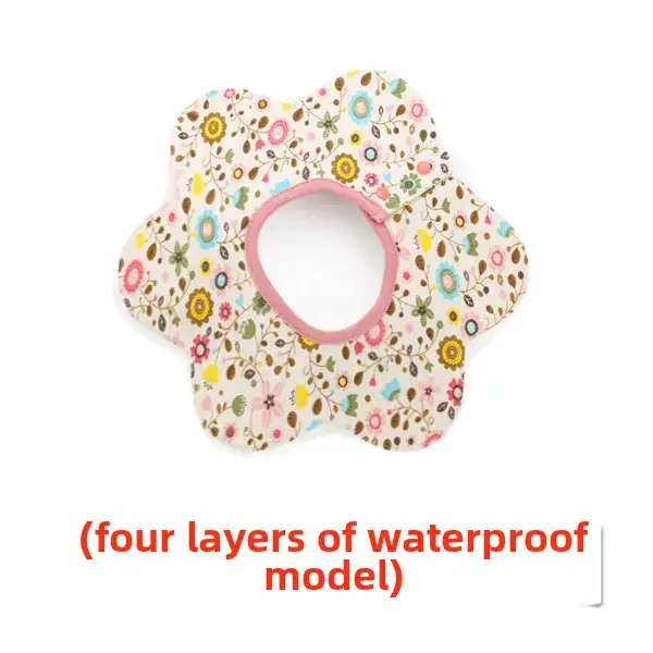 Baby Waterproof Cotton Bib with Bear Print - Image 162