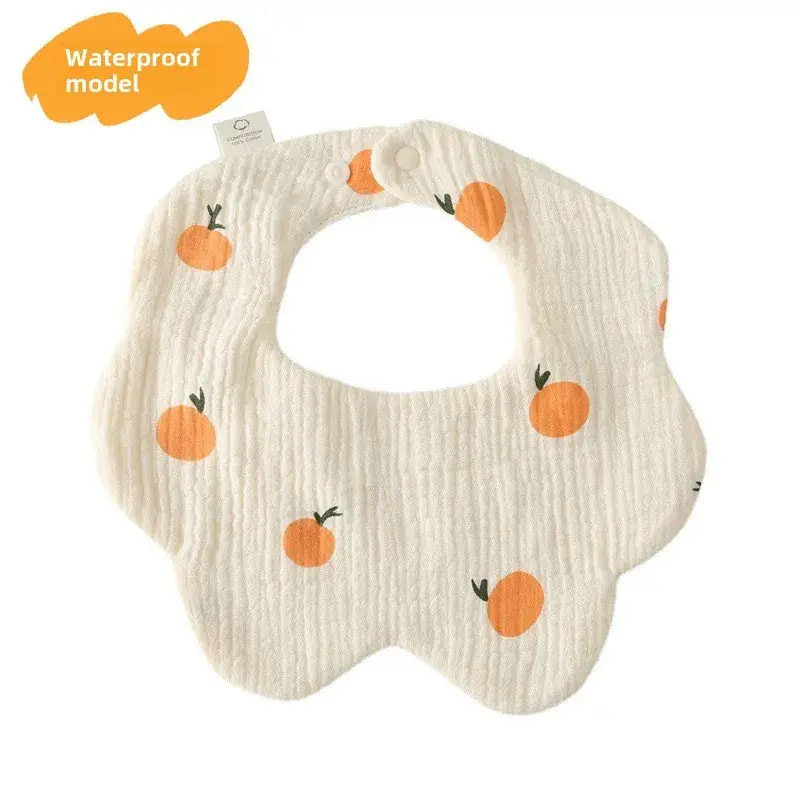 Baby Waterproof Cotton Bib with Bear Print - Image 22