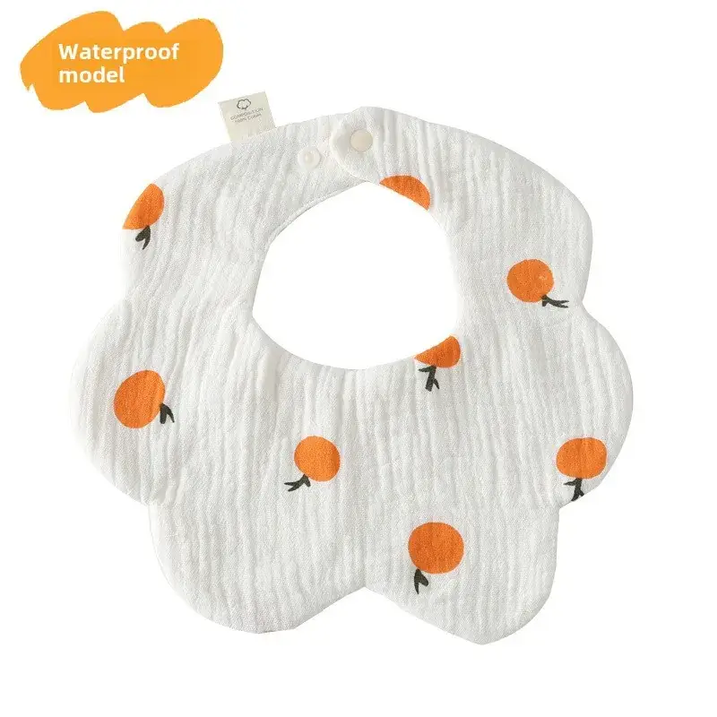 Baby Waterproof Cotton Bib with Bear Print - Image 27