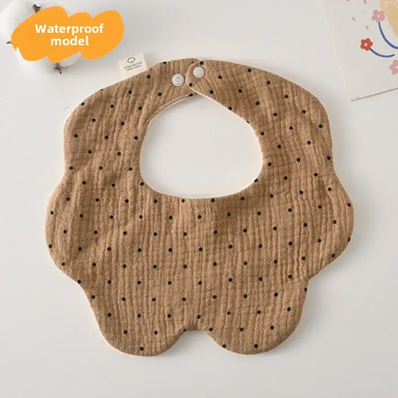 Baby Waterproof Cotton Bib with Bear Print - Image 69