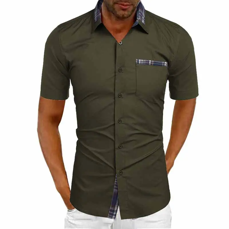 Men Pink Short Sleeve Button Shirt 2024 — feature 2