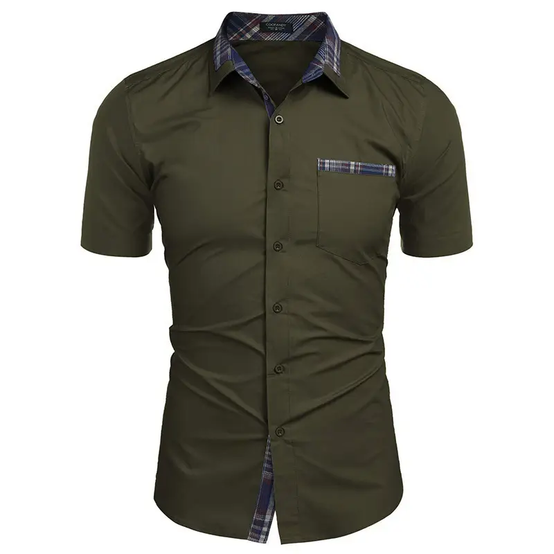 Men Pink Short Sleeve Button Shirt 2024 — feature 6