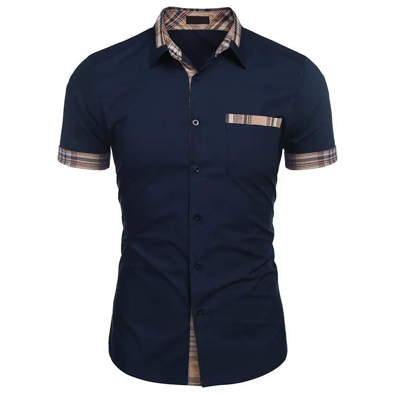 Men Pink Short Sleeve Button Shirt 2024 — feature 7