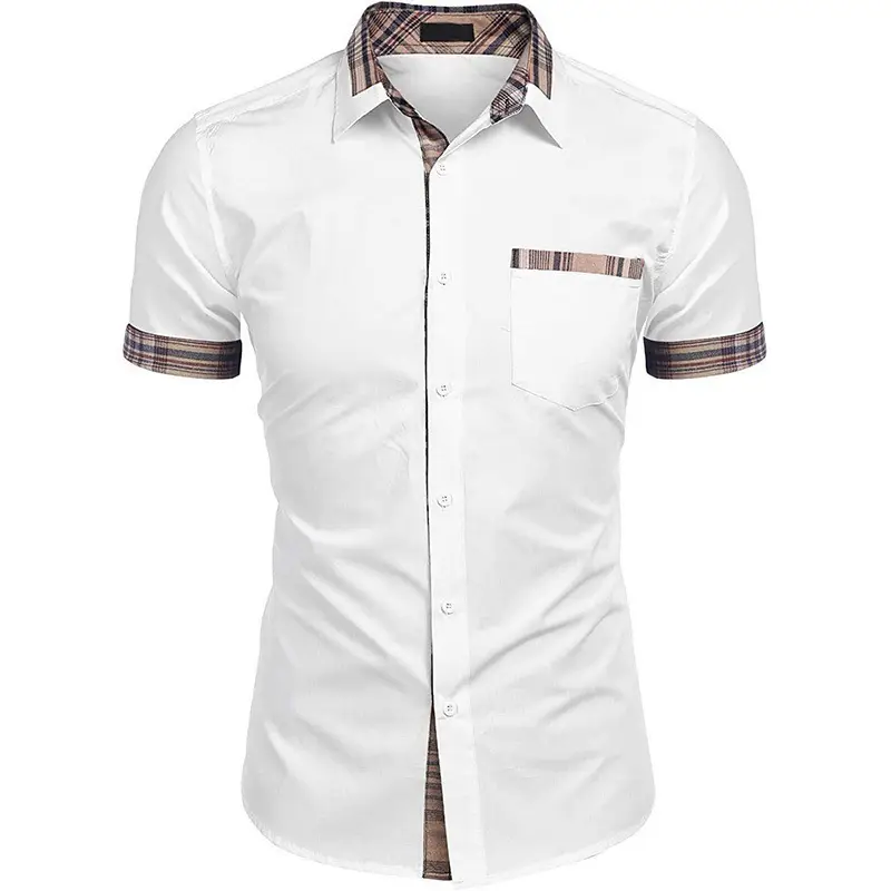 Men Pink Short Sleeve Button Shirt 2024 — feature 8