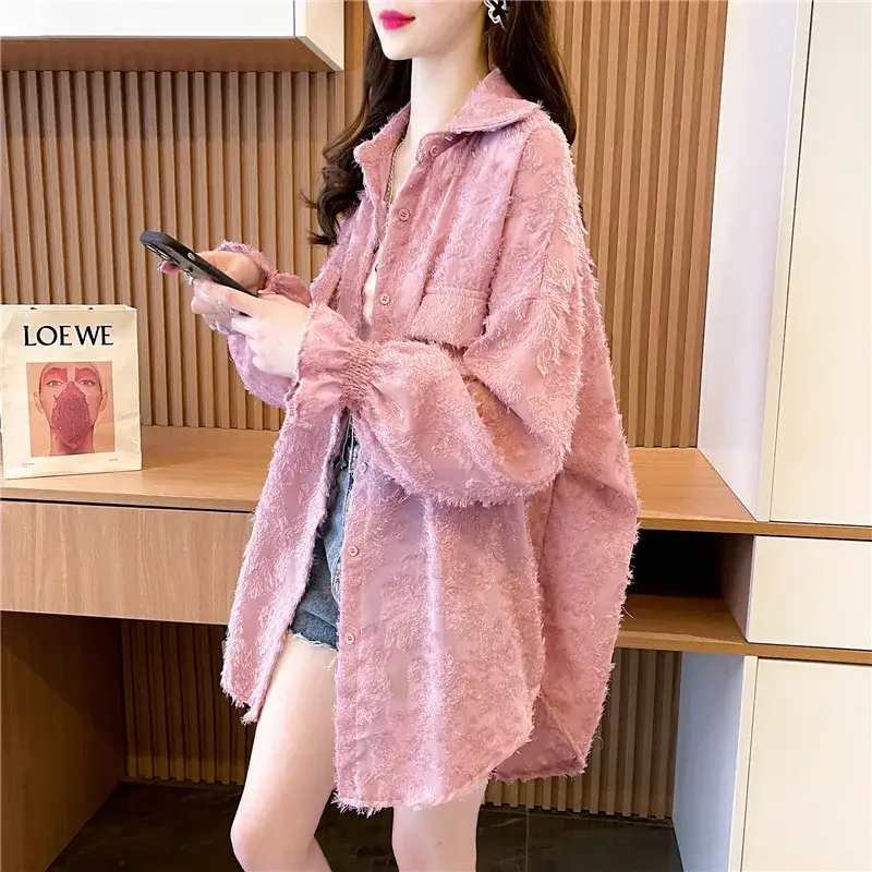 Black Lace Sunscreen Coat Women Spring Summer 2023 - Image 3
