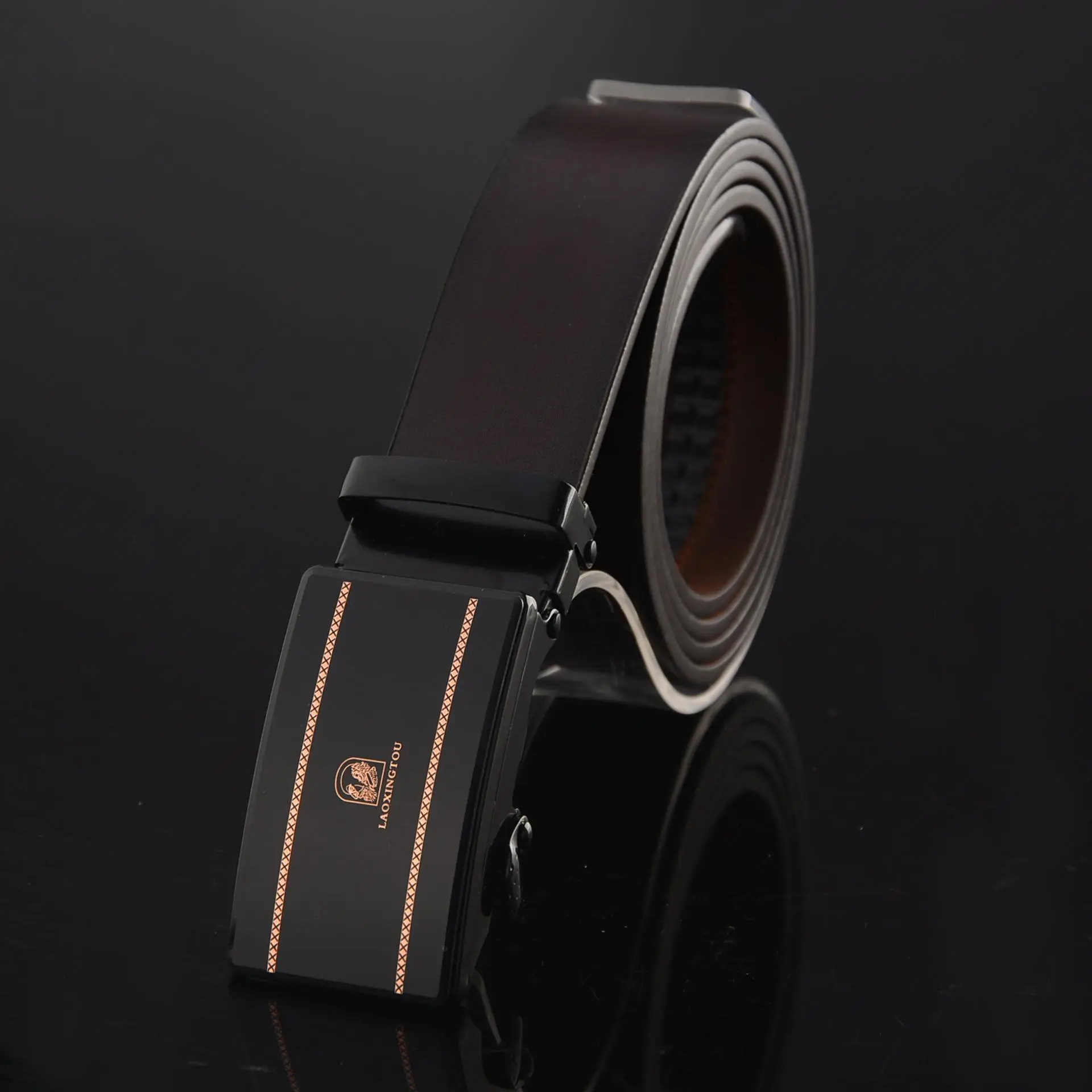 Men's High-End Retro Glue-Filled Belt Set of 5 - Image 5