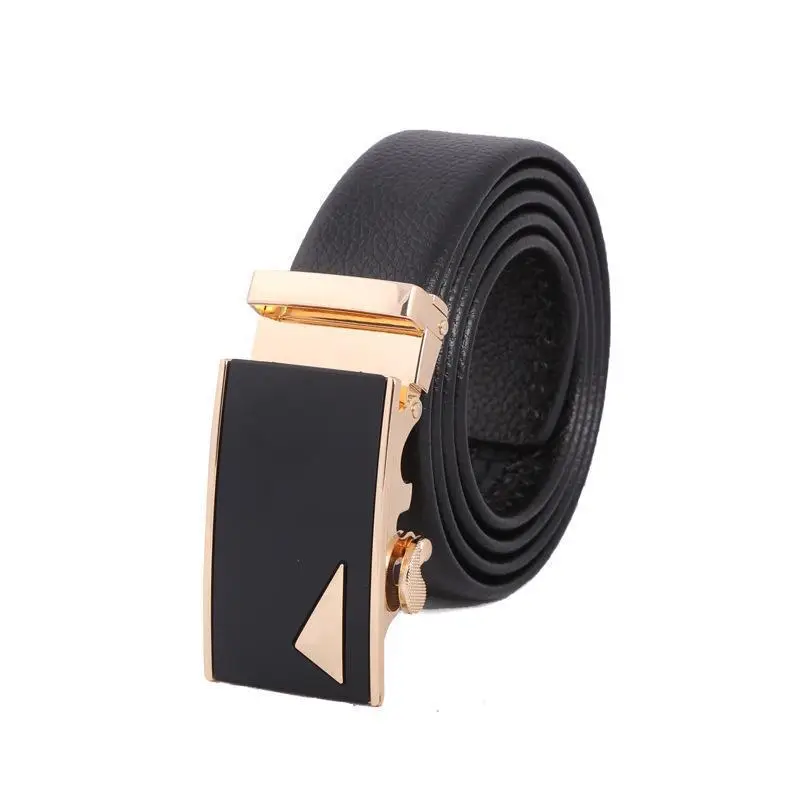 Men's Black Leather Belt with Automatic Buckle - Image 21