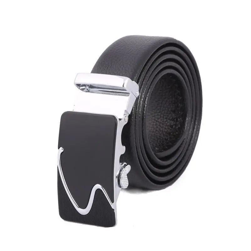 Men's Black Leather Belt with Gold Buckle - Image 11