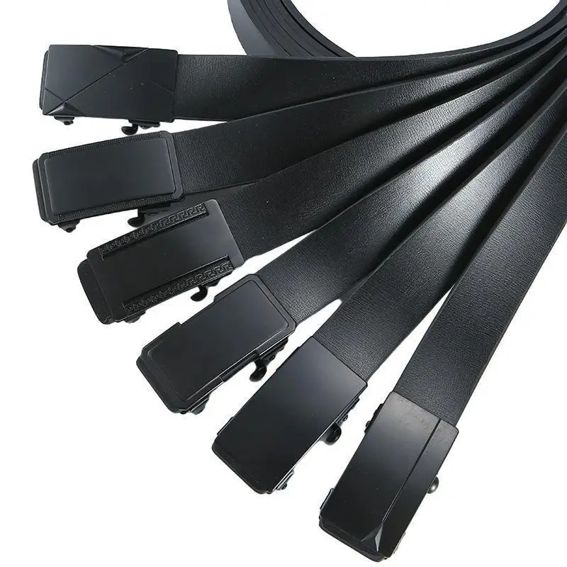Men's Black Leather Belt with Super Fiber Filling - Image 3