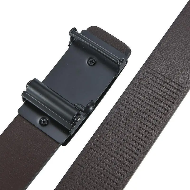 Men's Black Leather Belt with Super Fiber Filling - Image 6