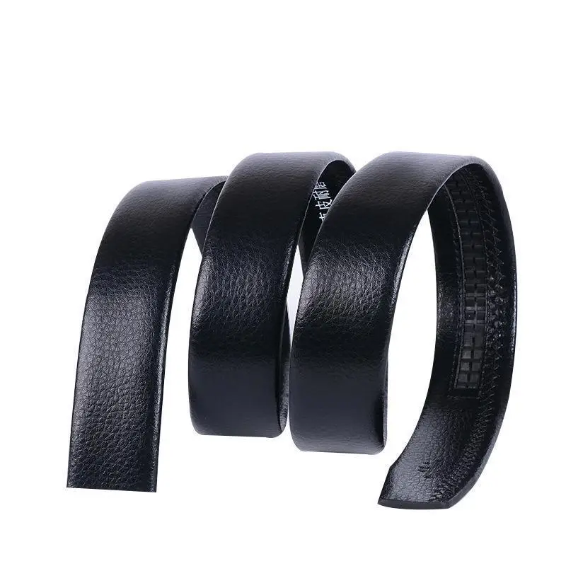 Men's Black Leather Belt with Automatic Buckle - Image 9
