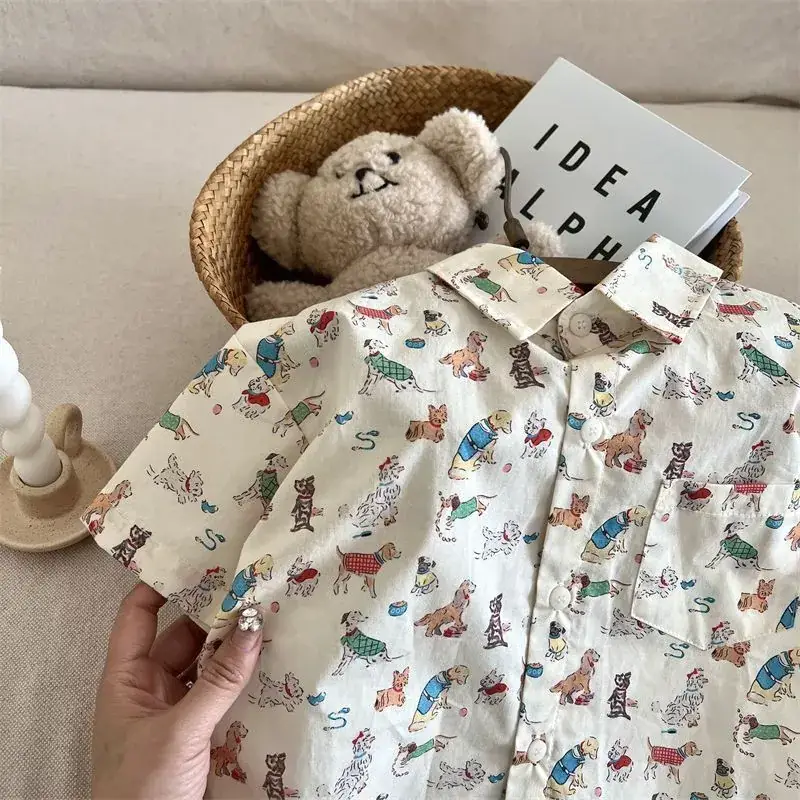 Xiaoma 2023 Summer Boys Girls Cartoon Printed Shirt — feature 2