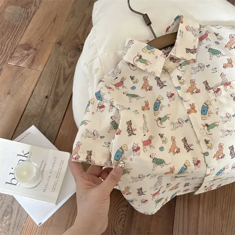 Xiaoma 2023 Summer Boys Girls Cartoon Printed Shirt — feature 5