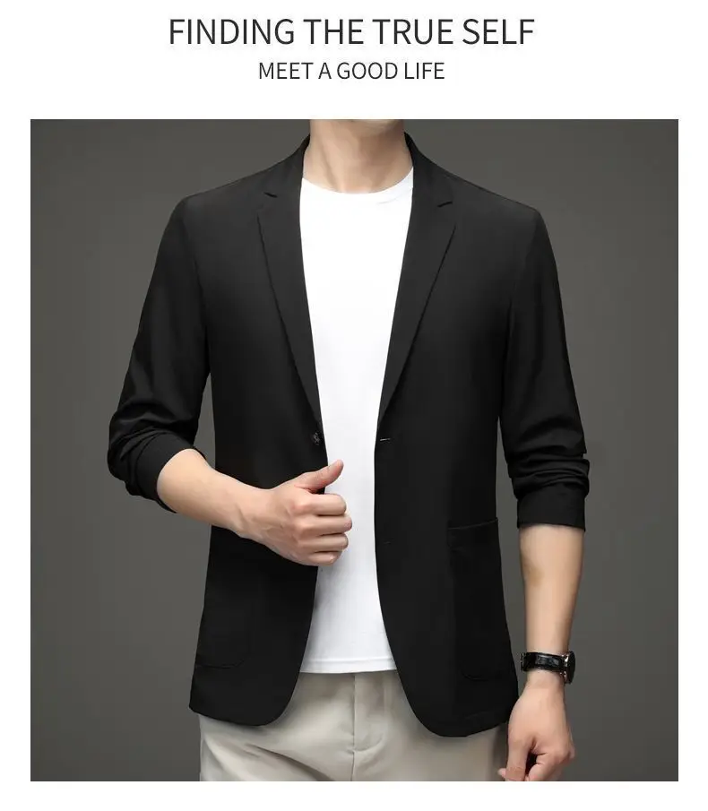 Men's Blue Ice Silk Sunscreen Jacket Middle-aged Top — feature 6