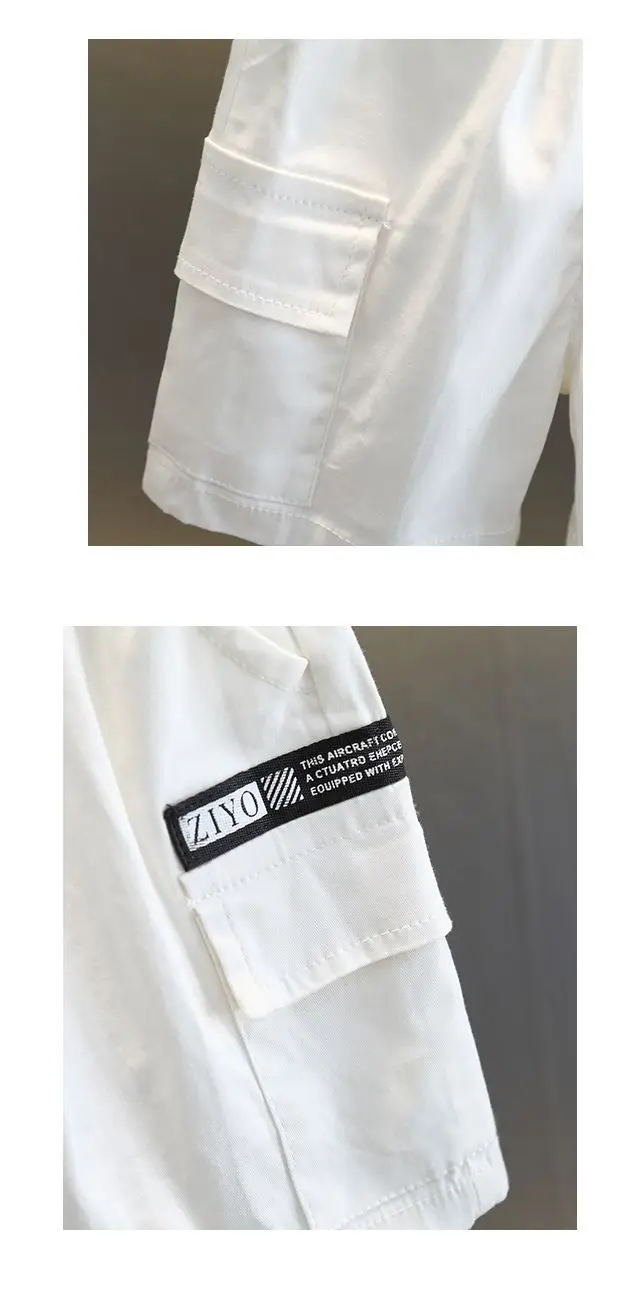 White Cargo Shorts for Men Summer Casual Wear — feature 7