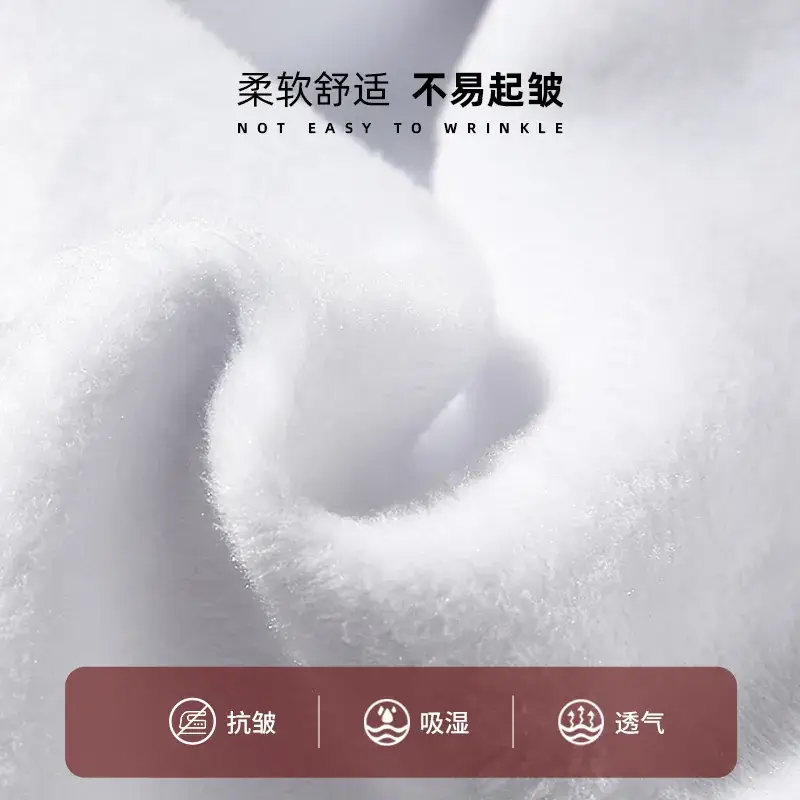 Men's White Fleece Polo Shirt Lapel Long Sleeve - Image 6