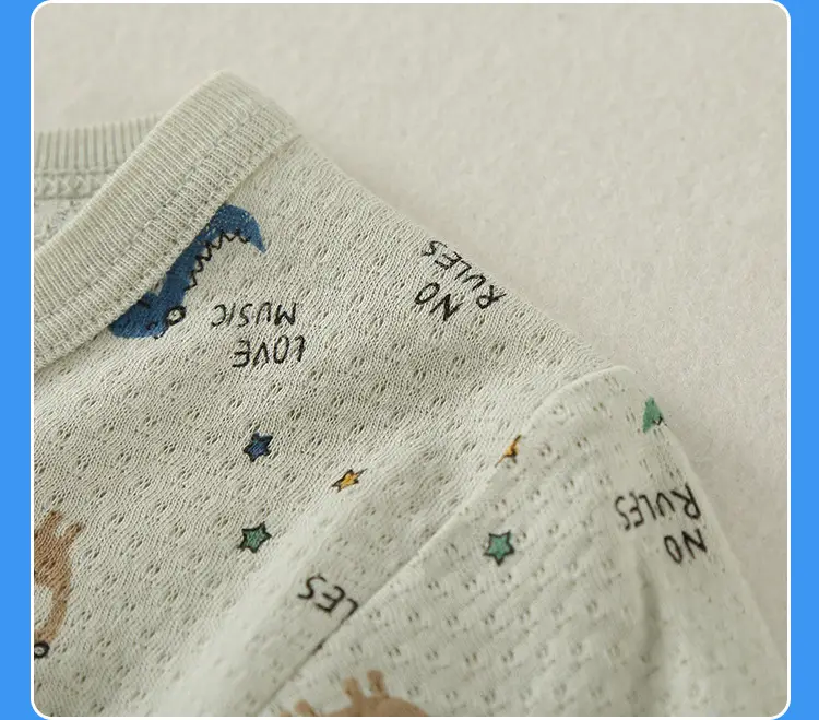 Boys Cotton Long Sleeve T-Shirt White Kids Pajamas — feature 19