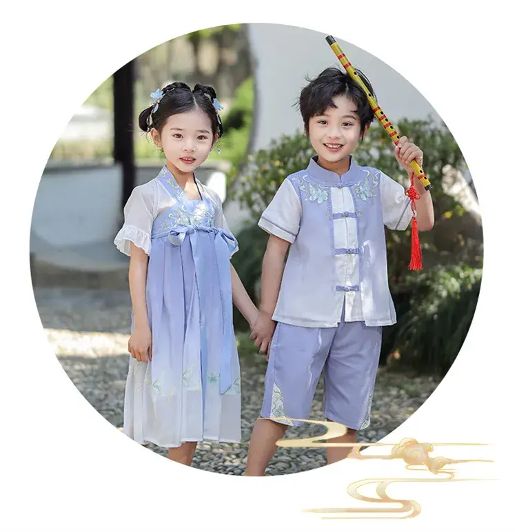 Boys Hanfu Dress Red White Summer Chinese Style — feature 11