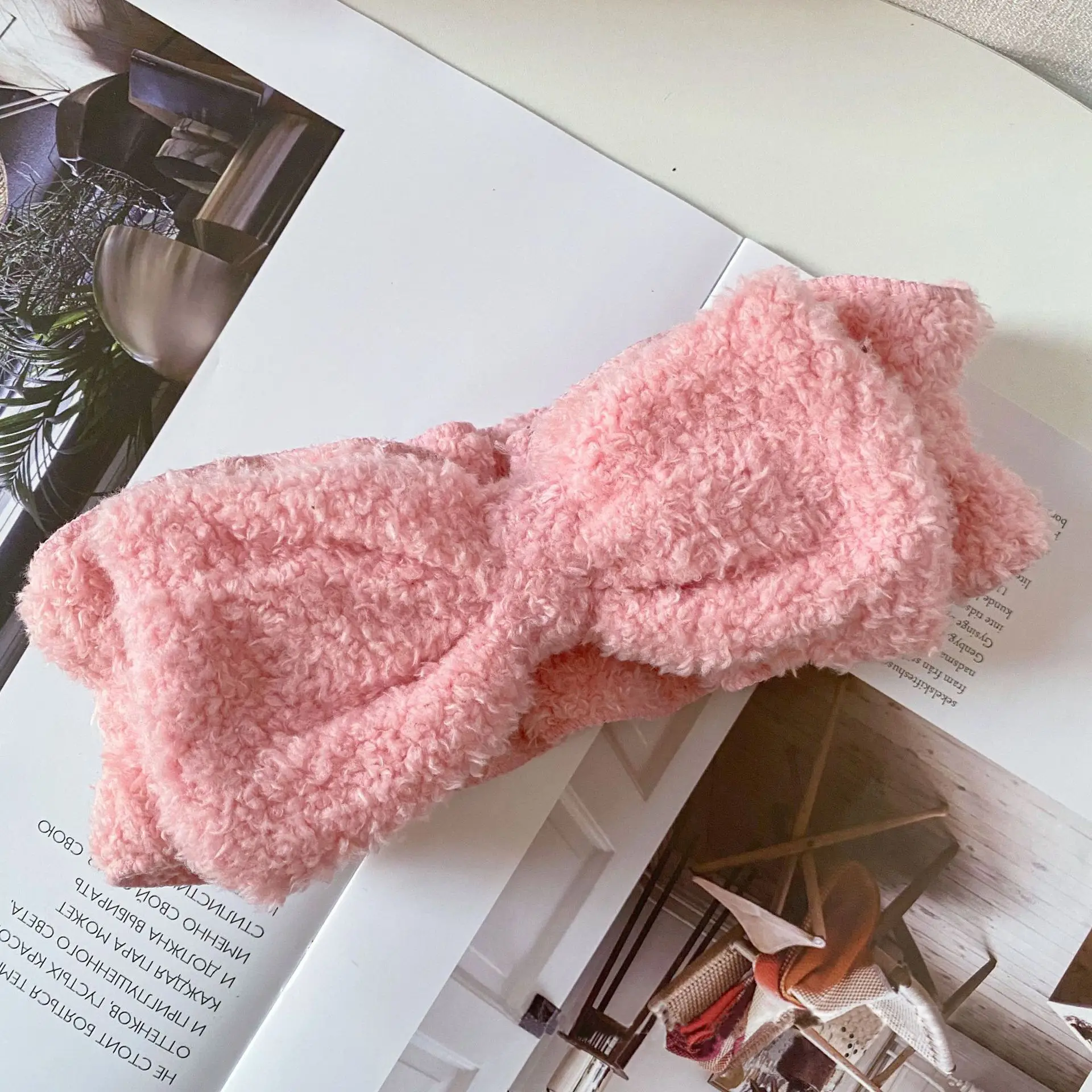 Plush Ruffled Hair Bands with Sweet Butterfly Design - Image 2