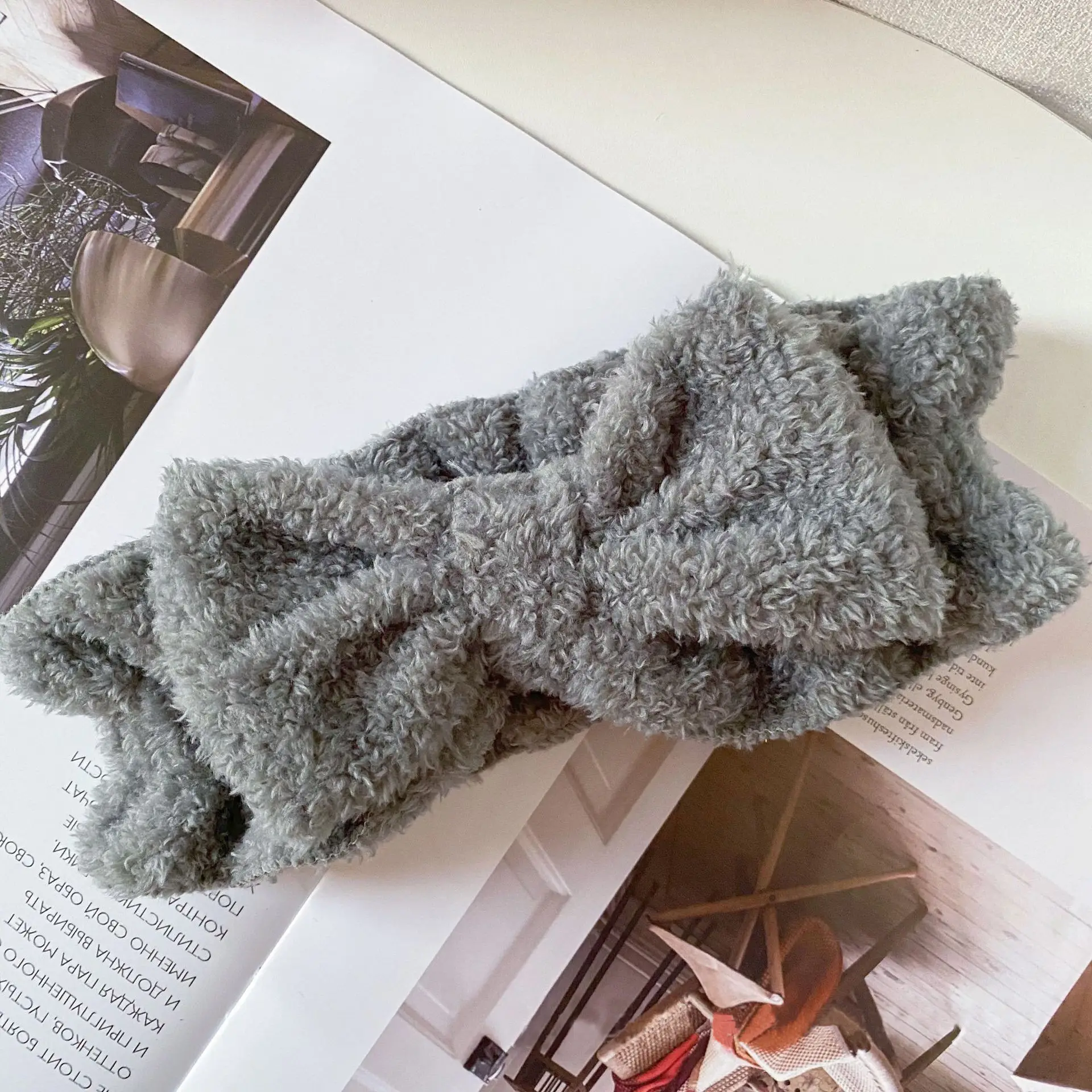 Plush Ruffled Hair Bands with Sweet Butterfly Design - Image 3