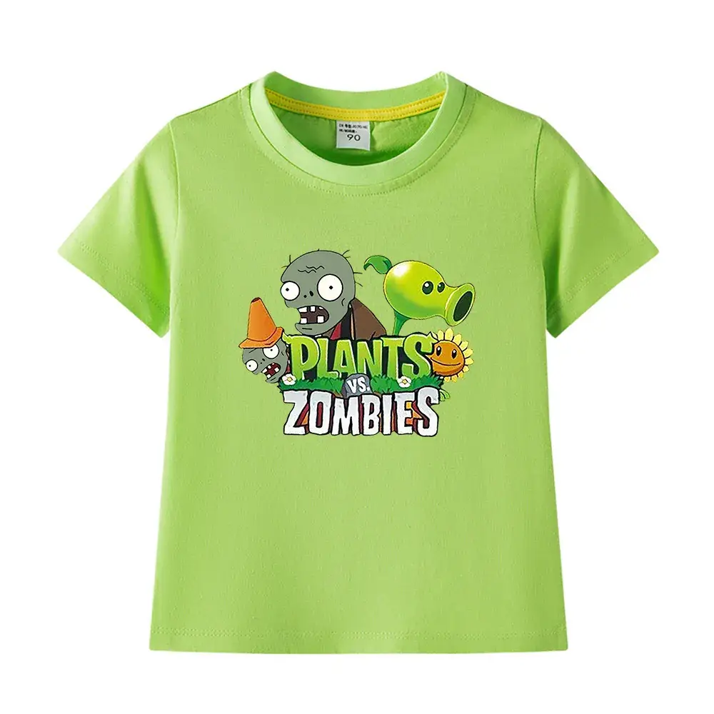 Plants vs Zombies Kids T-Shirt Yellow Short Sleeve - Image 18