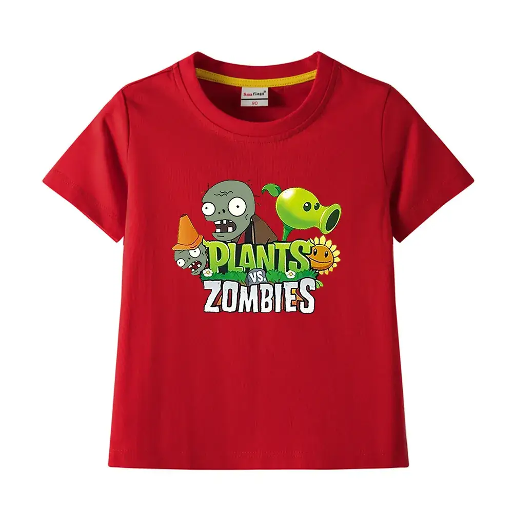 Plants vs Zombies Kids T-Shirt Yellow Short Sleeve - Image 20