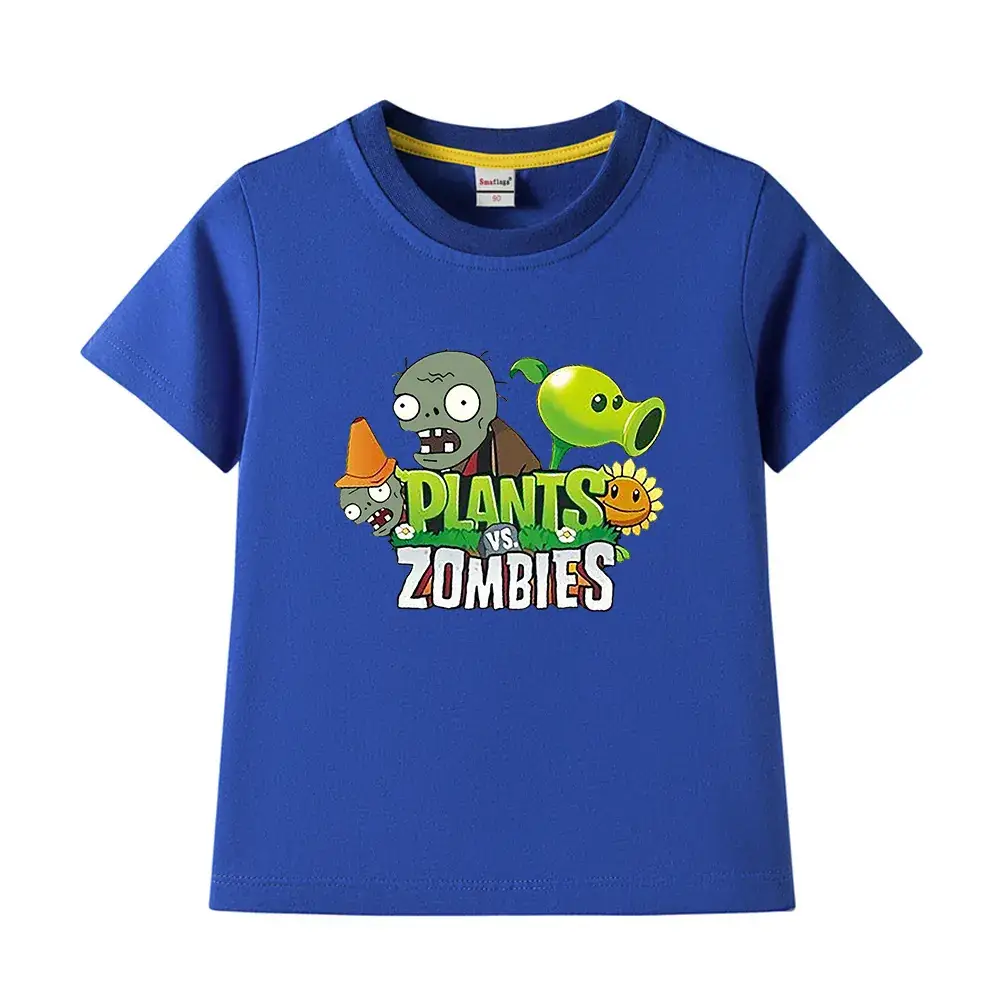 Plants vs Zombies Kids T-Shirt Yellow Short Sleeve - Image 21