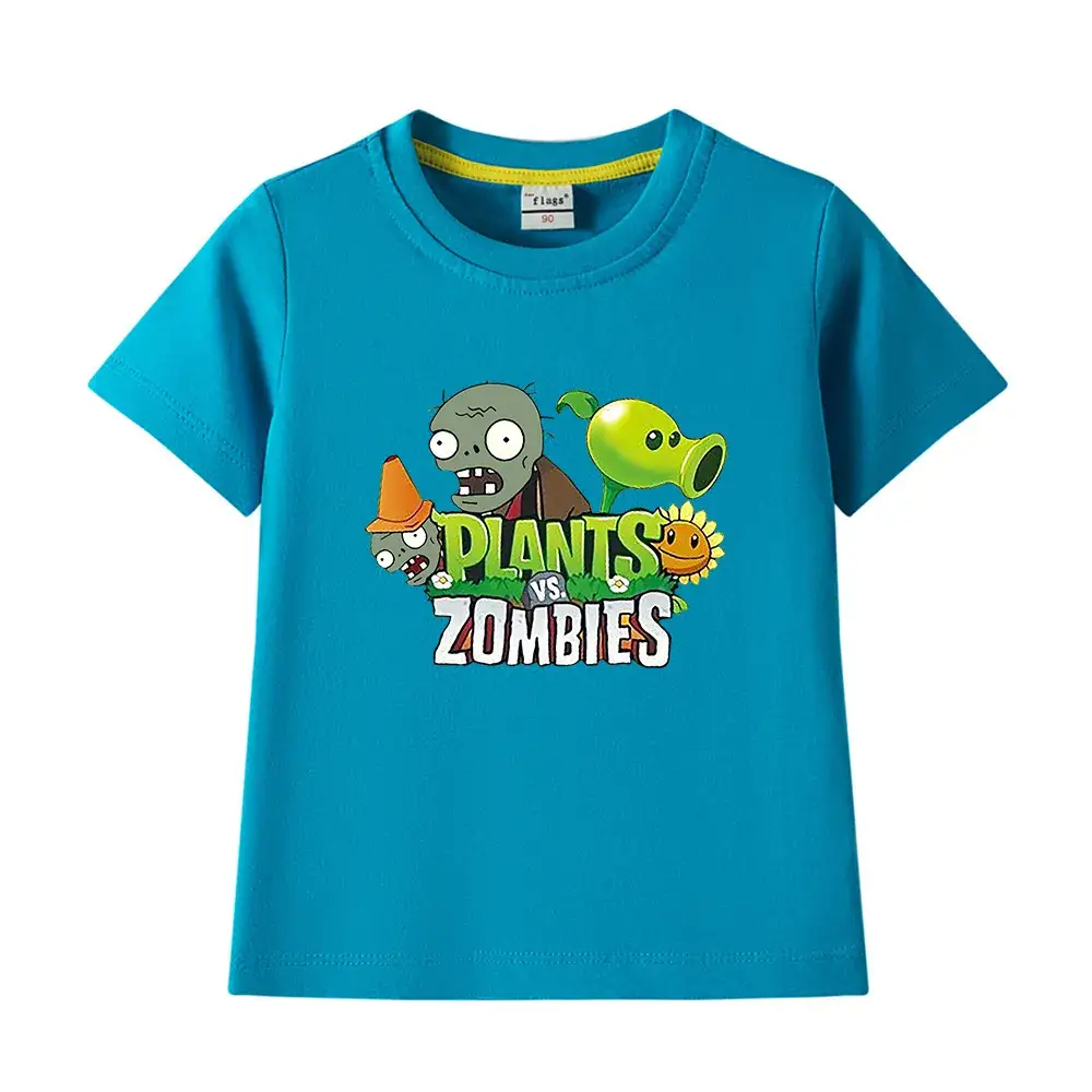 Plants vs Zombies Kids T-Shirt Yellow Short Sleeve - Image 22