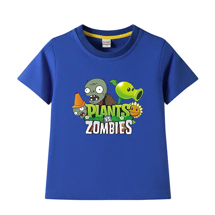Plants vs Zombies Kids T-Shirt Yellow Short Sleeve — feature 10