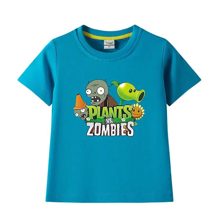 Plants vs Zombies Kids T-Shirt Yellow Short Sleeve — feature 11