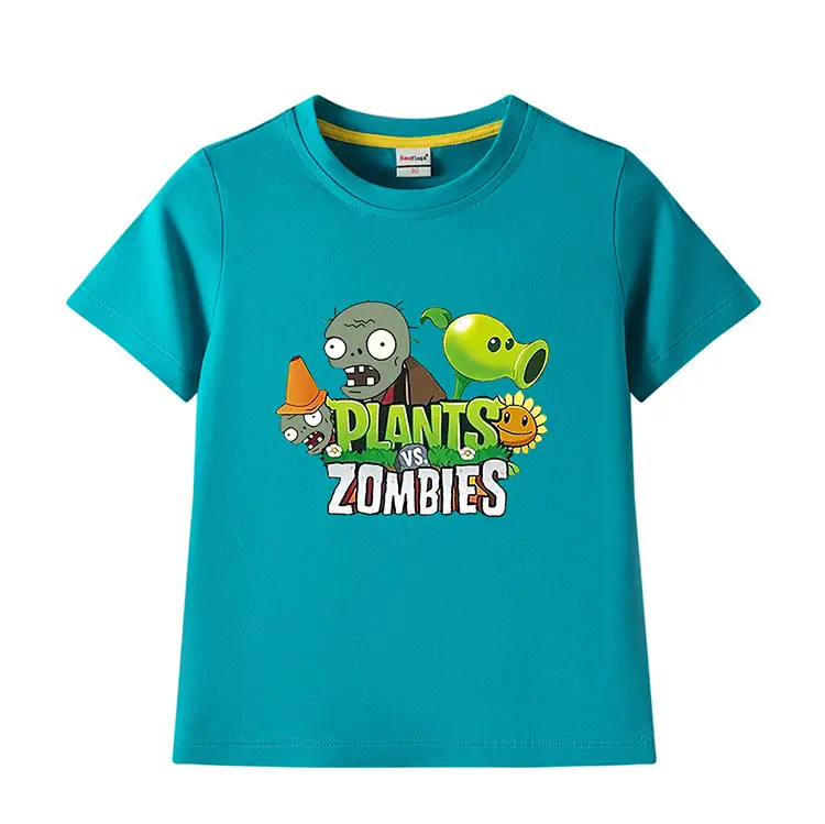 Plants vs Zombies Kids T-Shirt Yellow Short Sleeve — feature 12