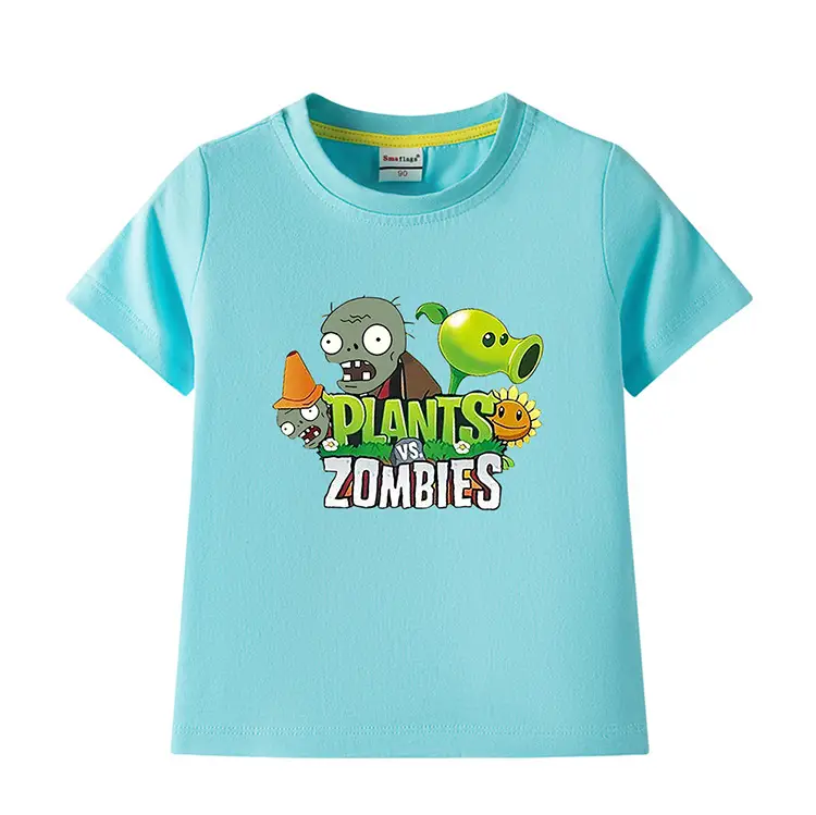 Plants vs Zombies Kids T-Shirt Yellow Short Sleeve — feature 13