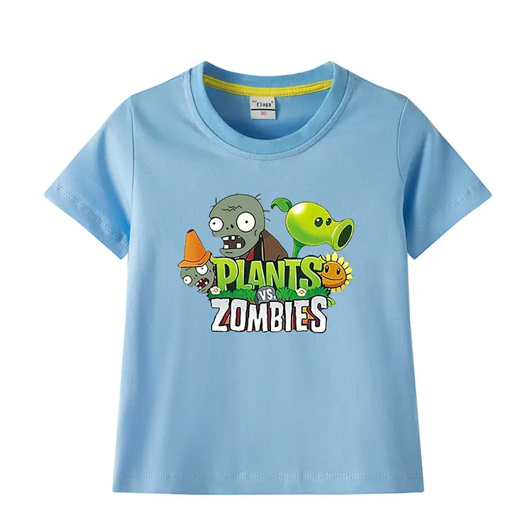 Plants vs Zombies Kids T-Shirt Yellow Short Sleeve — feature 14
